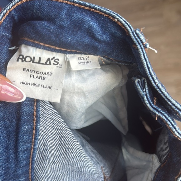 ROLLA'S Dark Blue Wide Leg Jeans - Picture 16 of 16
